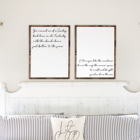 Shake The Frost Tyler Childers Lyrics Wall Decor | Set of 2 Framed Canvas Signs - Picture 2 of 2